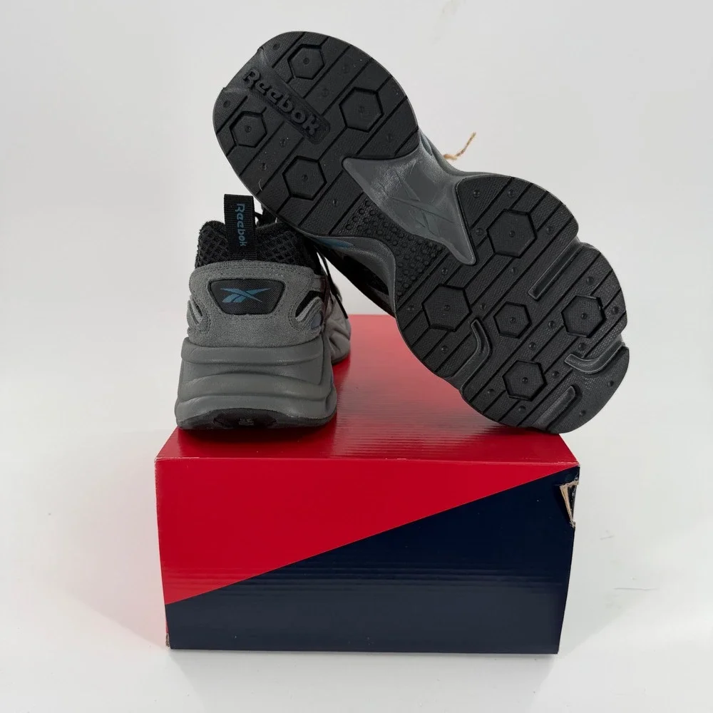 Reebok M‎ Charge Mens Grey Blue Black Athletic Sneakers AR30246M-NMB Size 8M